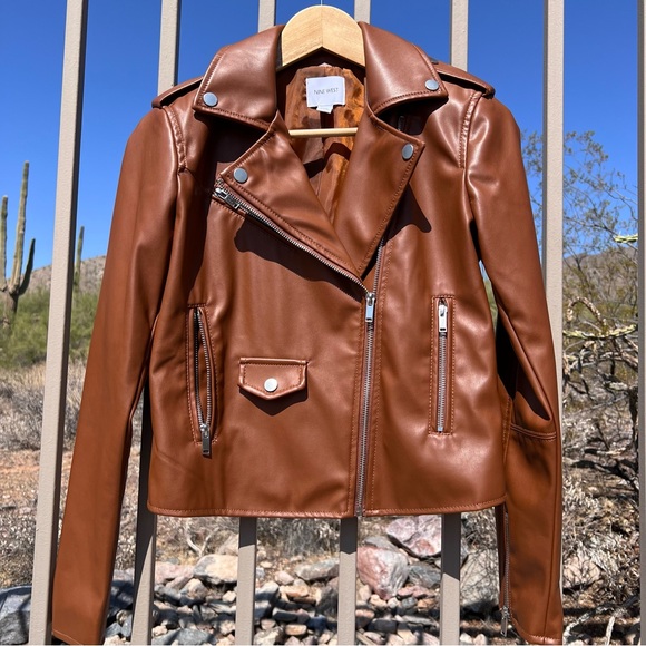 ⬇️Nine West NWT Women’s Zipper Jacket Size XS Color Med Brown (Kohl’s) - Picture 1 of 14